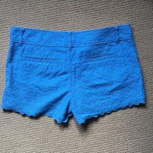 Lilly Pulitzer blue scalloped shorts